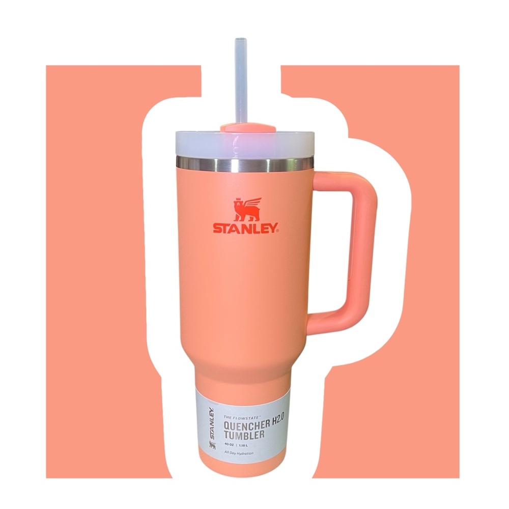 SOLD ‼️ Stanley 40 oz Quencher H2.0 FlowState Tumbler - Nectarine (Peachy) • NEW